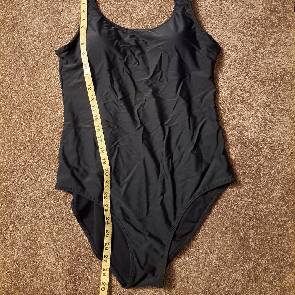 Women's Black One Piece Swimsuit With Criss-cross Back - Picture 9 of 9